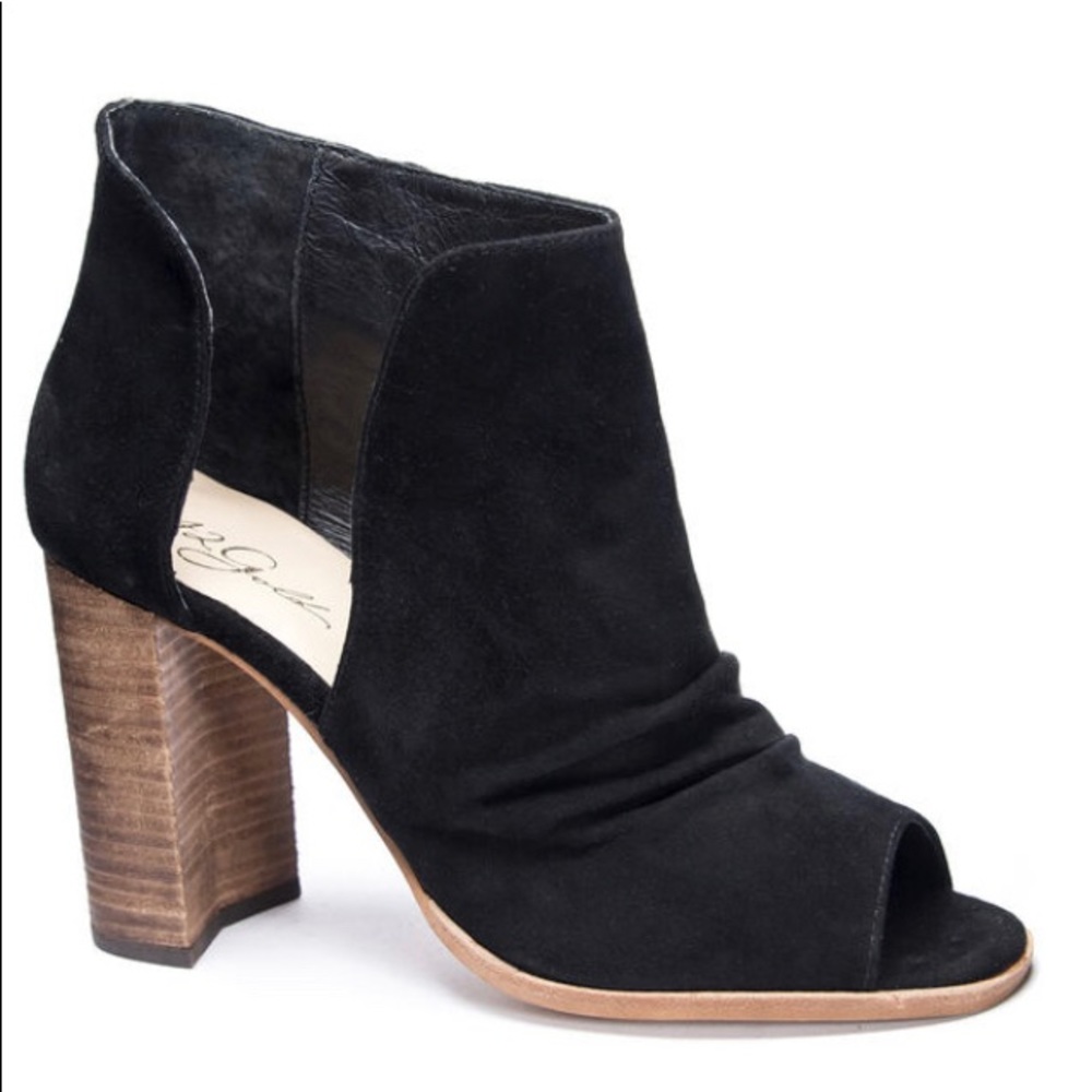 42 Gold Loyalty open toe bootie